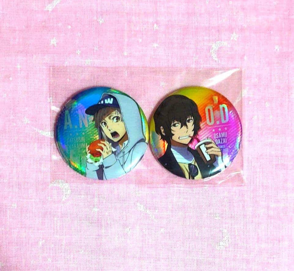 文豪ストレイドッグス 文スト コミケ C96 缶バッジ 中島敦 太宰治 セット