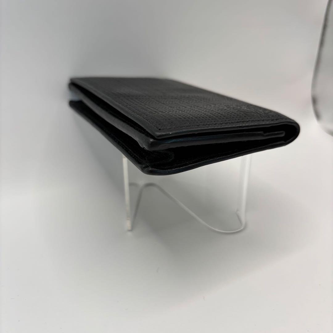 LOEWE カードケース　名刺入れ　ブラック　リネン　アナグラム　名刺ホルダー