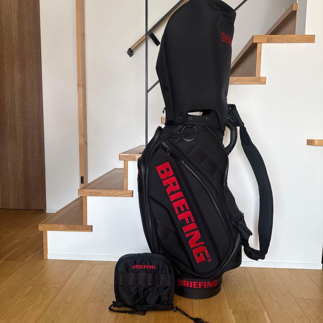 BRIEFING CR-3 #2ゴルフバッグ ブラック アイアンヘッドカバー付き