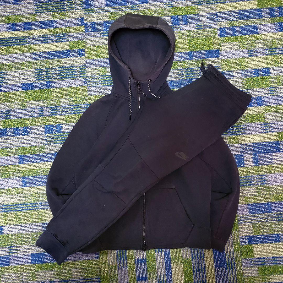 ナイキ テックフリース UKdrill ブラック セットアップ M