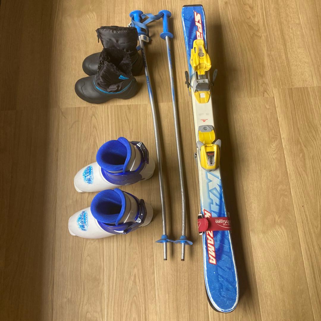 子ども用スキーセット 100cm ホワイト/ブルー