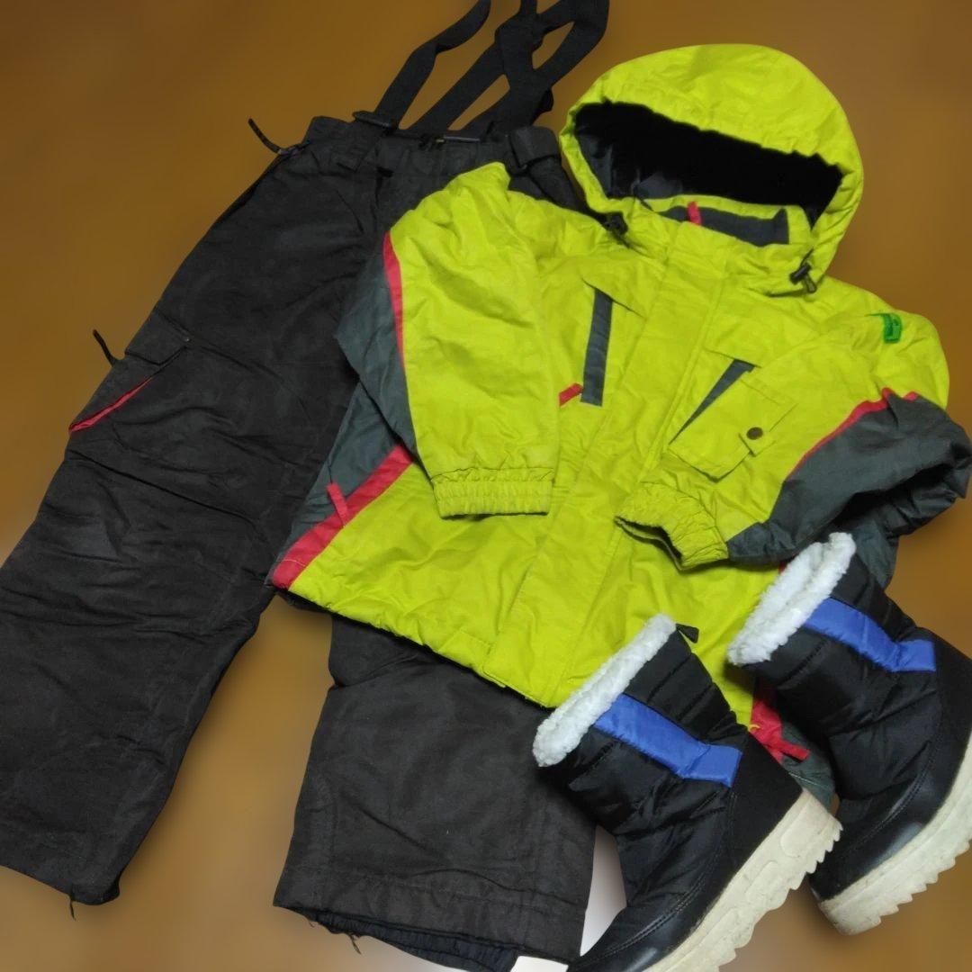SPALDING キッズ130cm　スノーボードウェア&20cmスノーブーツ