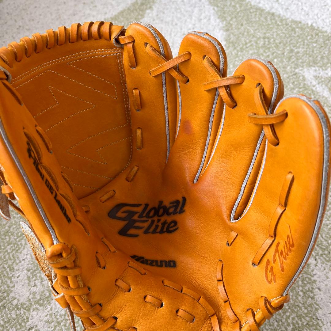 Mizuno Global Elite 硬式グローブ オレンジ