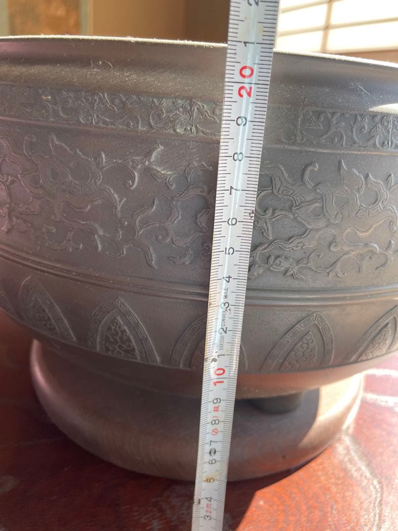 美品　骨董品　100年前　鉄製 火鉢 2個セット　直径30センチ