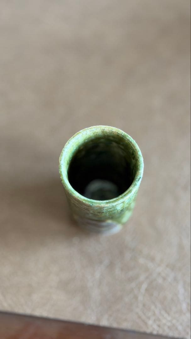 緑と白のグラデーション 陶器