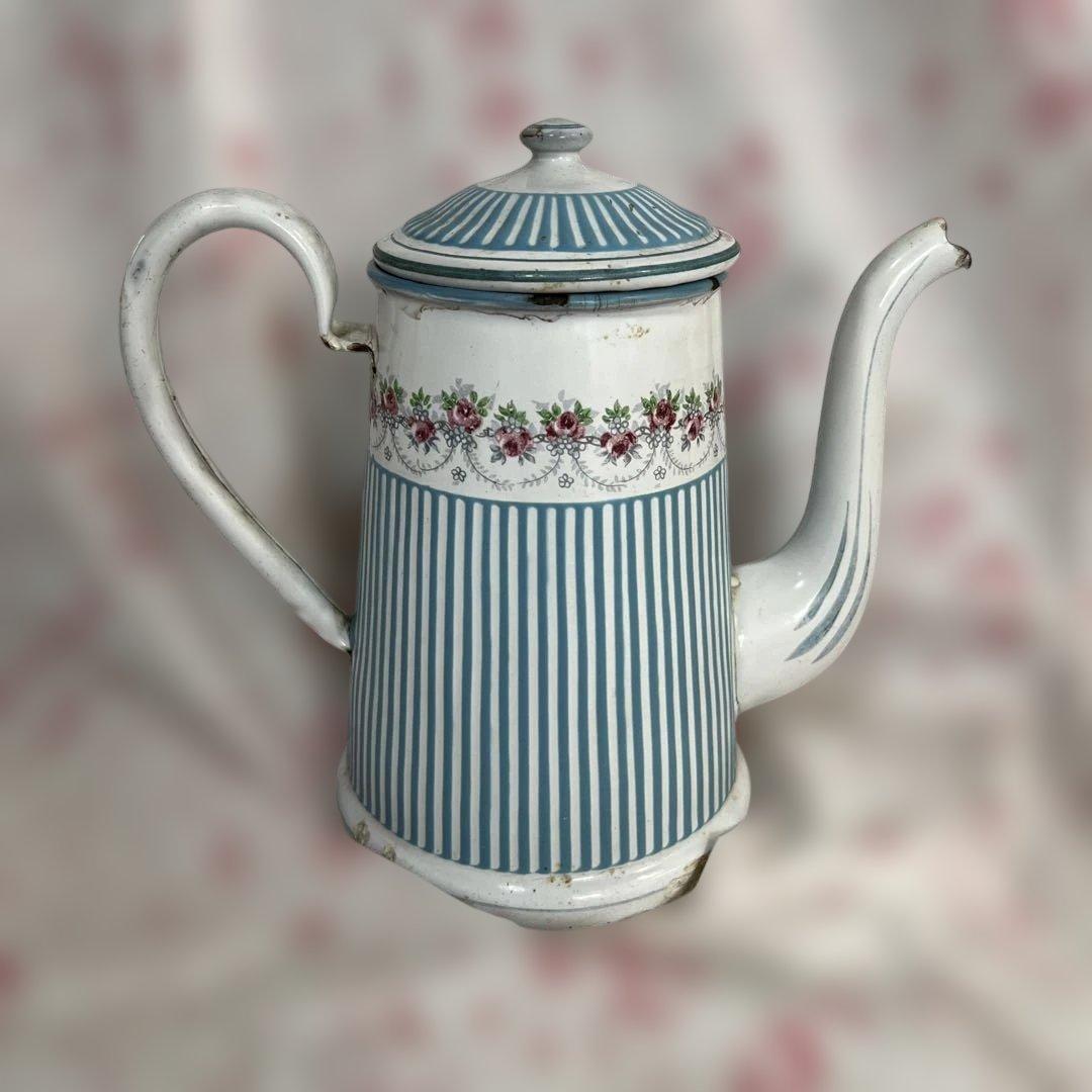 ローズバンド　アンティーク花柄ポット