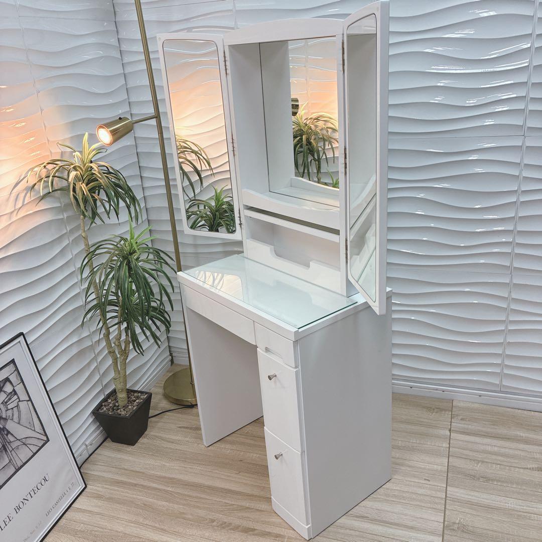 ◇大阪府 神戸市 配達料無料！◇ニトリ◇三面鏡ドレッサー◇チェアセット◇