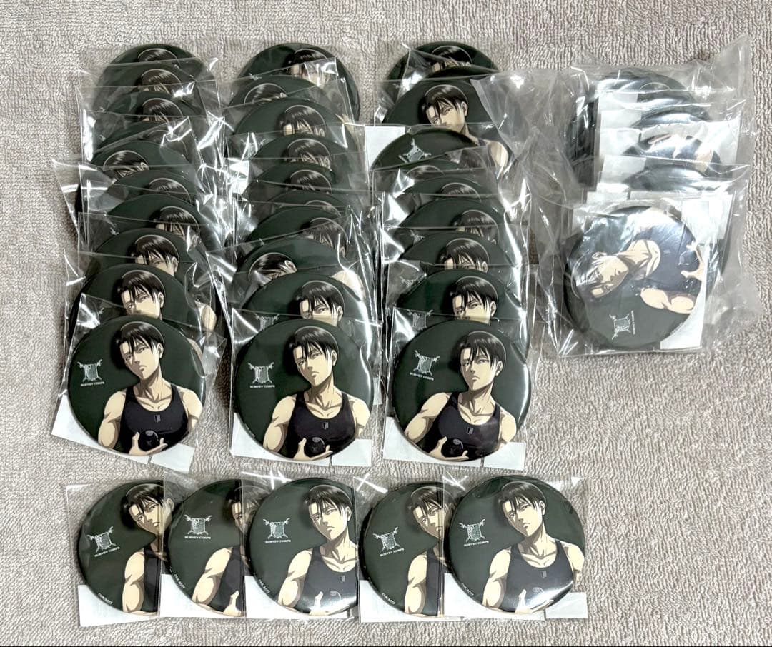 進撃の巨人　リヴァイ　缶バッジ　音アニ　10点