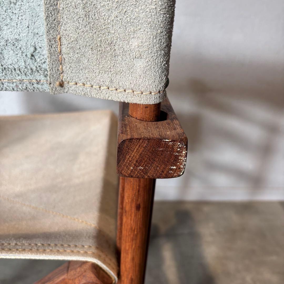 ディレクターチェア　革張り　グレー　オーストラリア