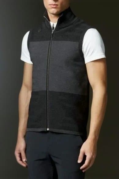 【入手困難】デサントゴルフ メランジ フルジップ ニットベスト M