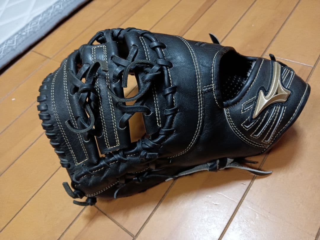 Mizuno 軟式グローブ　ファーストミット　 黒　少年野球　左