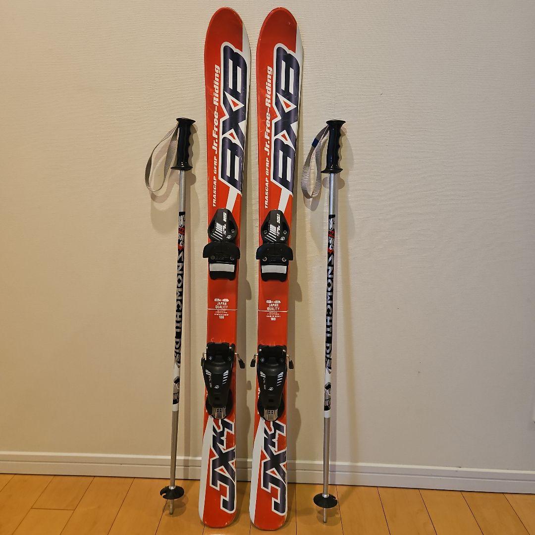 BXB スキー板108、ストック85、スキーケース(迷彩柄)　セット販売