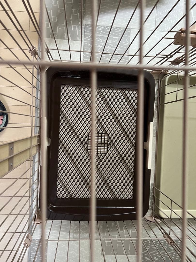 ペットサークル　ケージ　仕切りあり　屋根付き