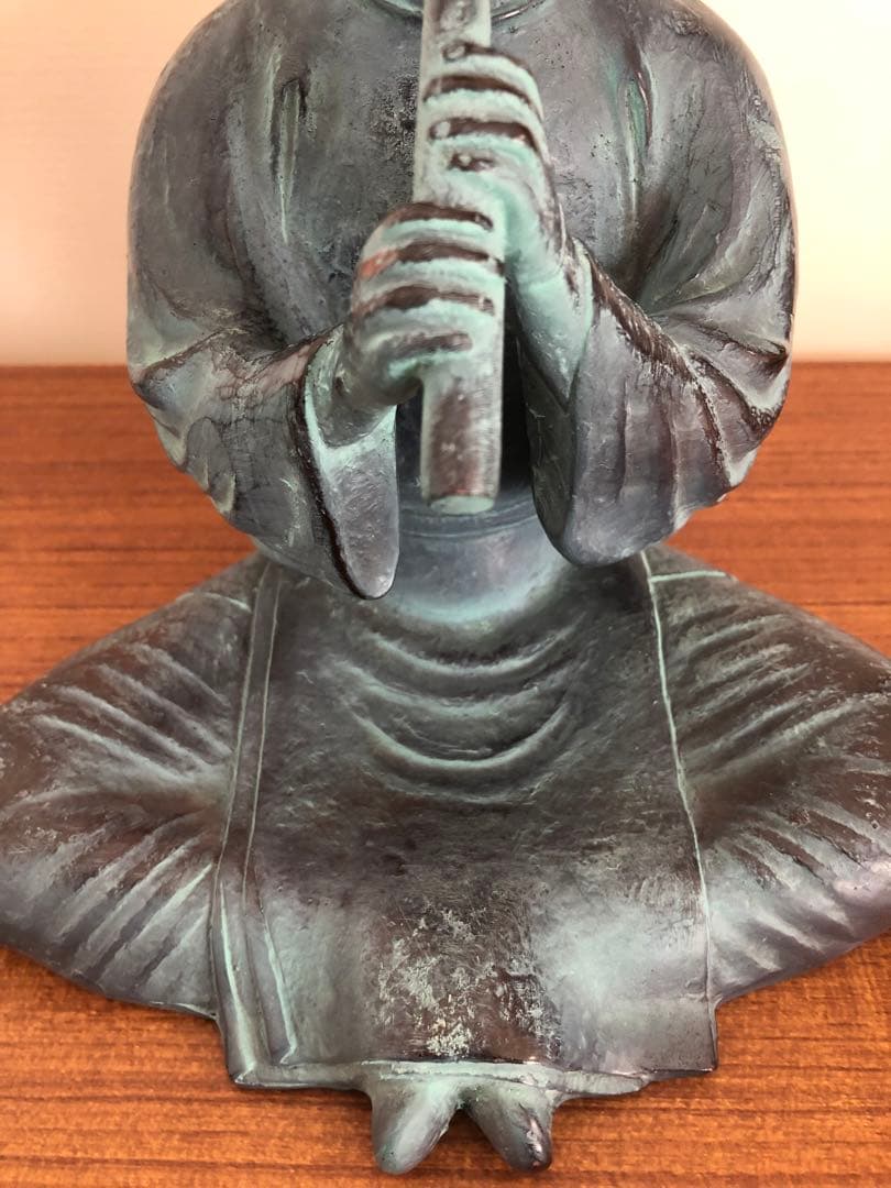 聖徳太子像　座像　以和為貴　青銅製　高さ25㎝　置物　オブジェ