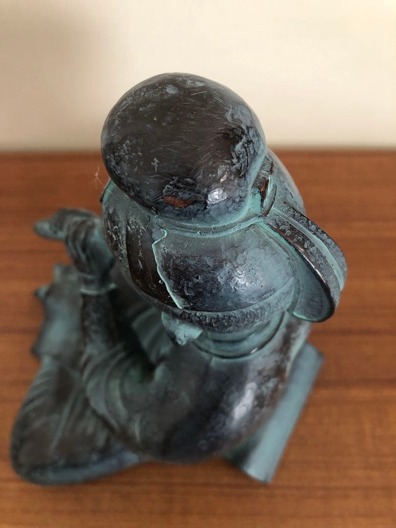 聖徳太子像　座像　以和為貴　青銅製　高さ25㎝　置物　オブジェ