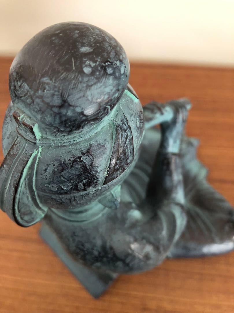 聖徳太子像　座像　以和為貴　青銅製　高さ25㎝　置物　オブジェ