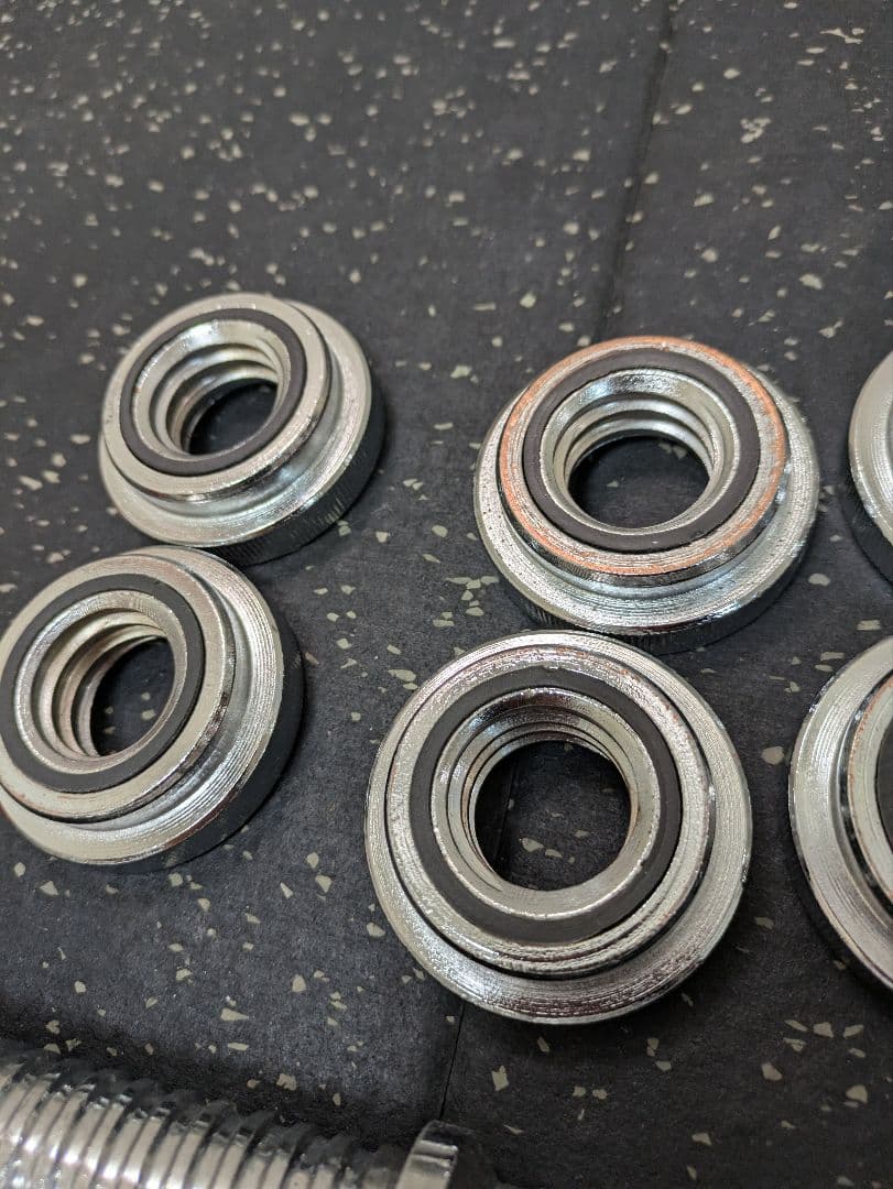 【まとめ売りのみ】アイロテック プレート137.5kg+ダンベルシャフト4本