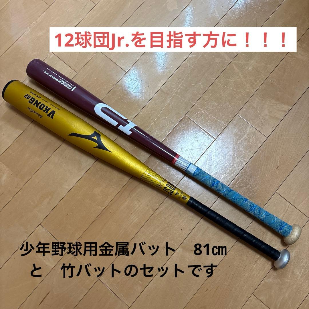 Mizuno VKONG02 81cm と練習用竹バットのセット