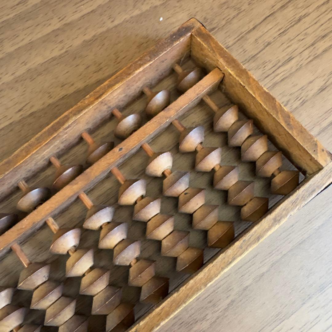 五つ玉　そろばん　木製算盤 36cm ヴィンテージ　アンティーク　骨董品