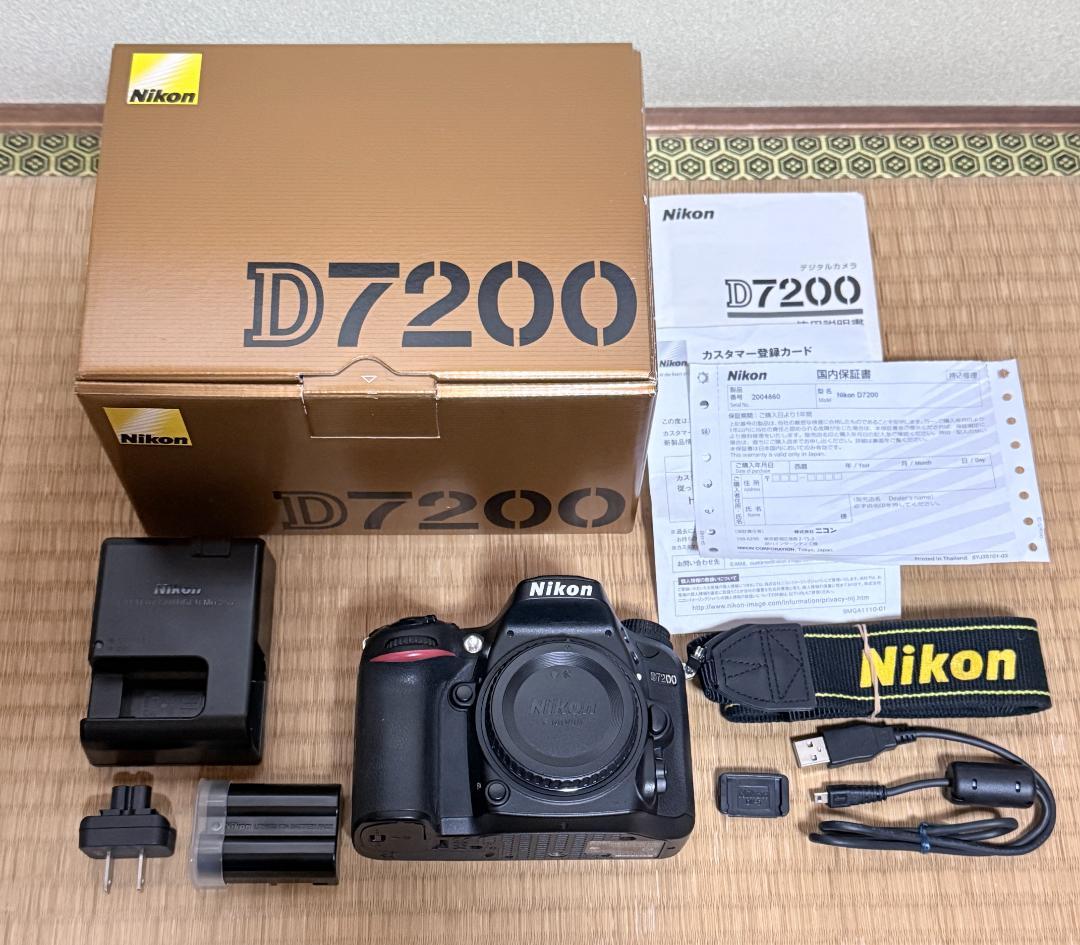 最終価格　ほぼ新品 撮影 1,993回 ニコン D7200 ボディ 付属品完