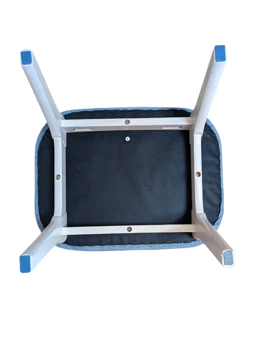 【美品】ニトリ オットマン ブルーグレー スツール NITORI