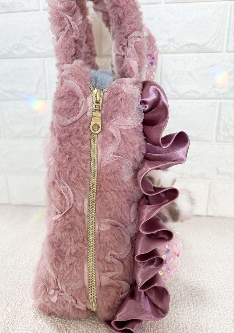 あ*こ様 コヤンイサムチョン　サイドファスナーバッグ　ピンク　ルミちゃん（大）デ