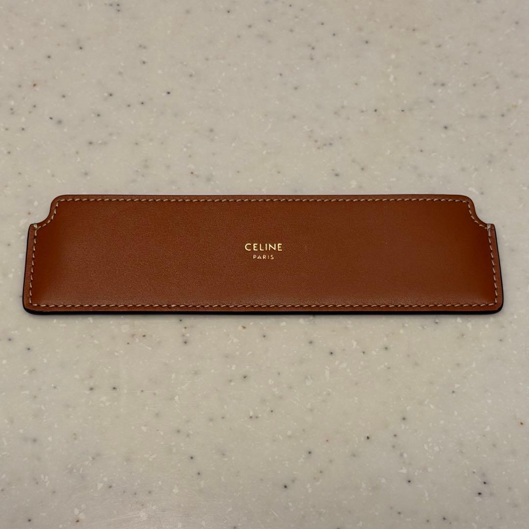 【新品・未使用】ケース付きヘアコーム/ナチュラルカーフスキン タン