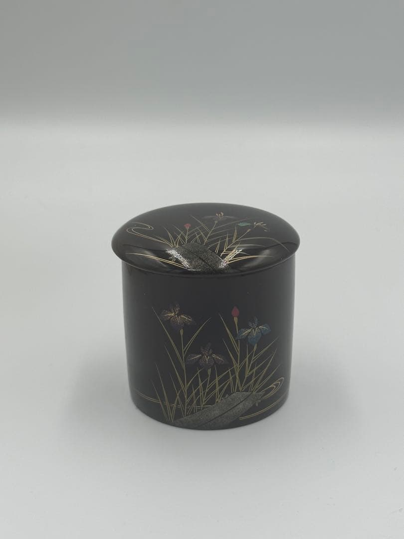 八ツ橋蒔絵　金輪寺　棗　松峰作　茶道具