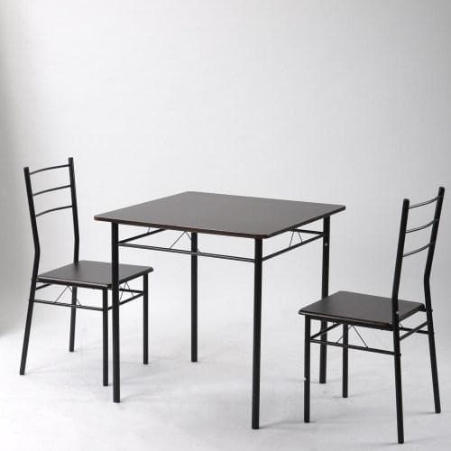 ダークブラウン】ダイニングテーブル ダイニングセット　ダイニング3点セット