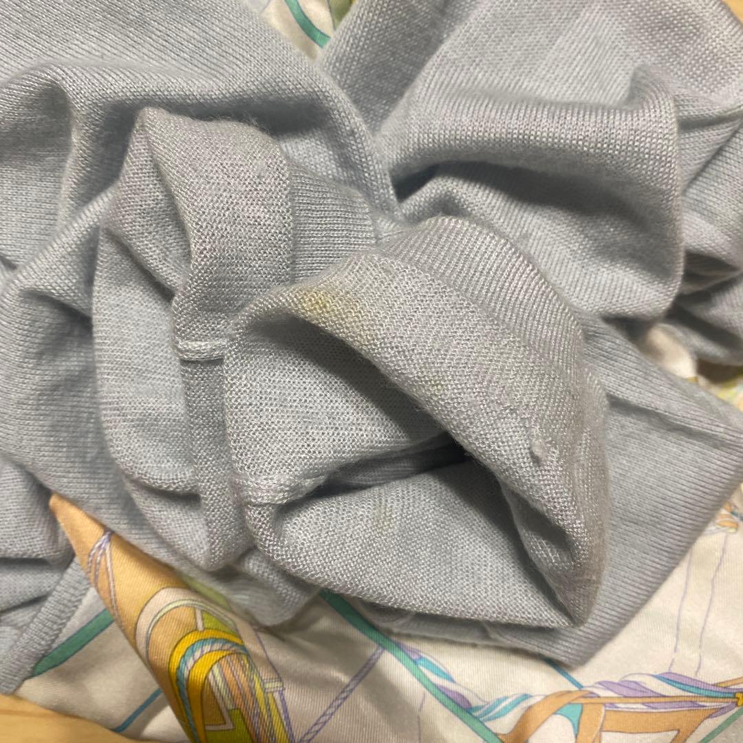 【送料無料】 HERMES アンサンブル カーディガン Mサイズ シルク 切替