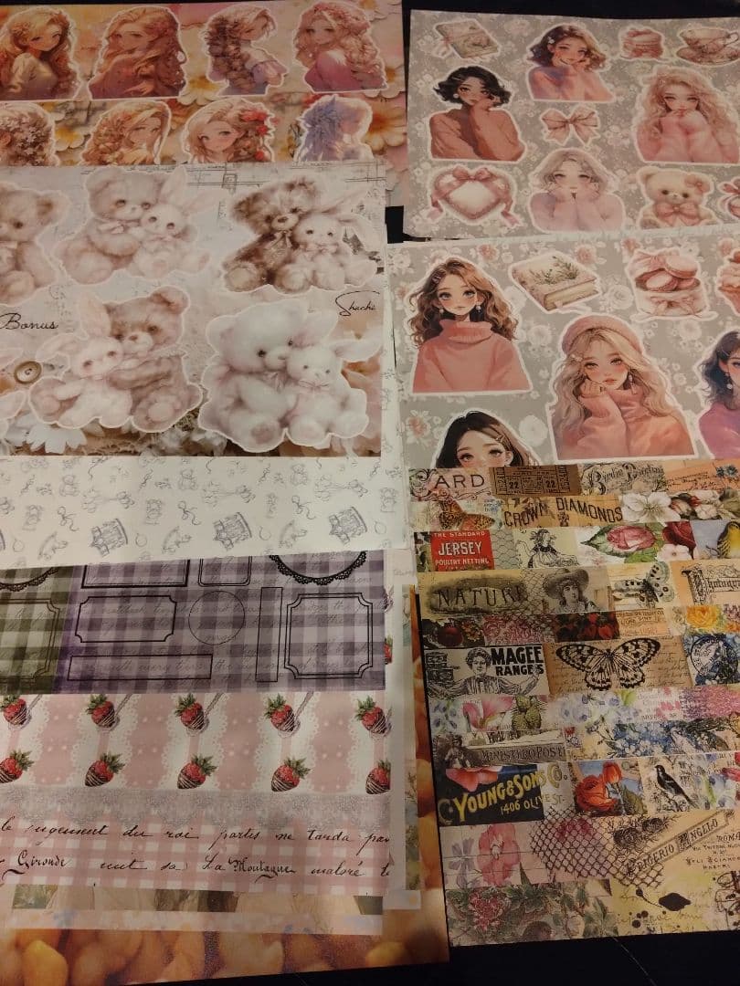 【セール500円引き】素材ステッカー＋A4紙大量セット！850枚以上まとめ売り