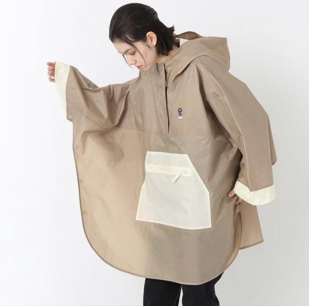 【新品タグ付き】POLO ベア刺繍 レインポンチョ ベージュ
