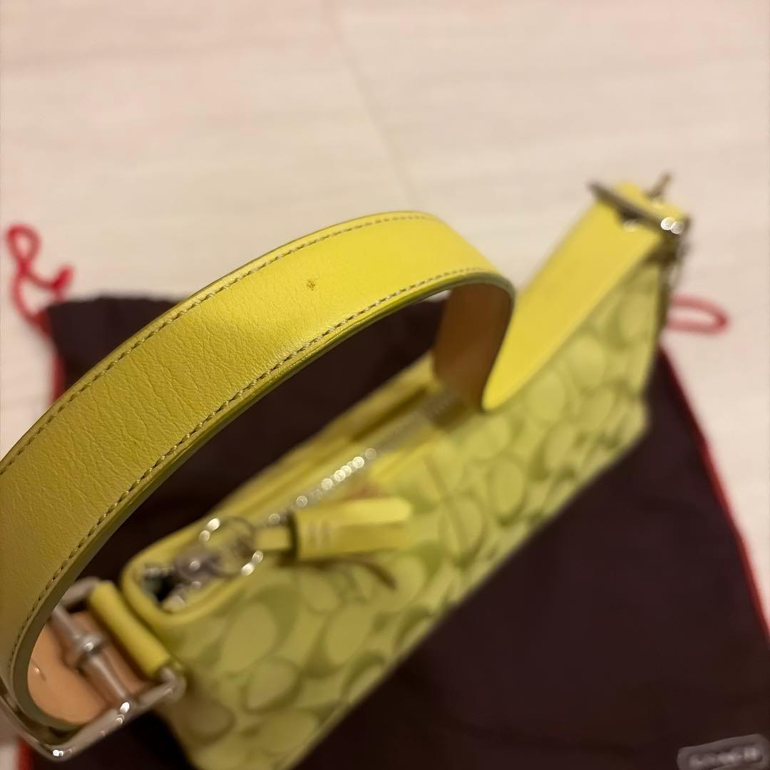 【希少色】COACH コーチ ハンドバッグ ワンショルダー シグネチャー y2k