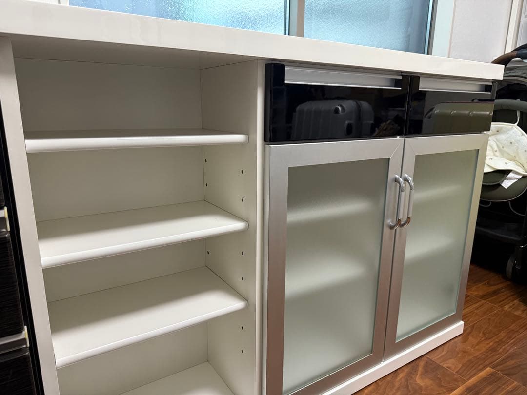 【美品】ニトリ バーカウンター パース2 幅120cm 収納付き