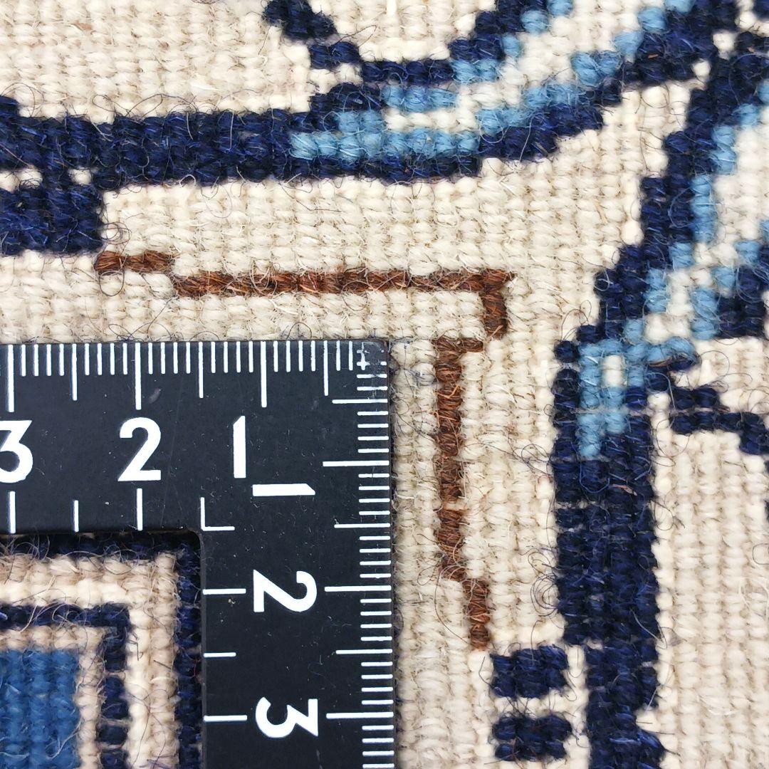 Y3176 高級ペルシャ絨毯 イラン ナイン産 ウール 手織り 大判 3m越え