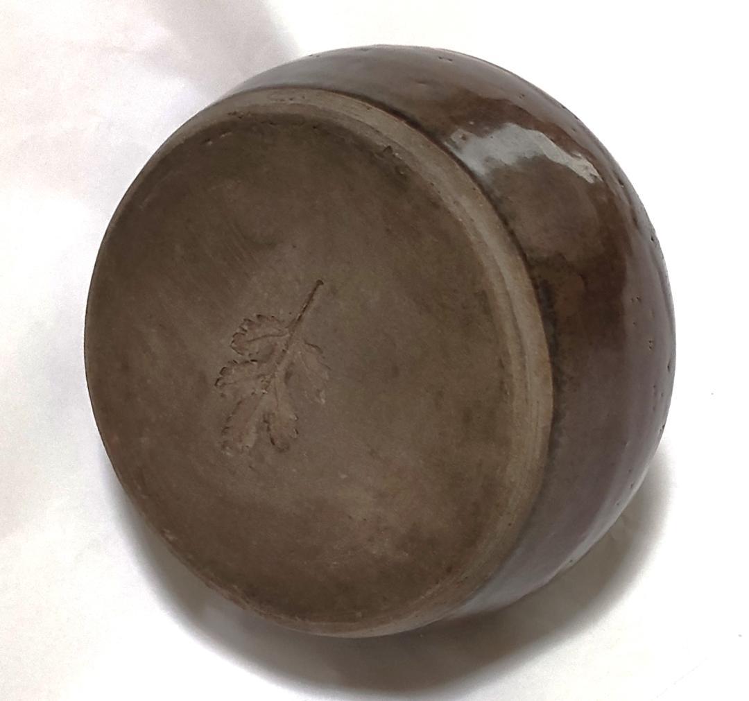 徳利型置物 古丹波焼 黒の墨流し Ad-215