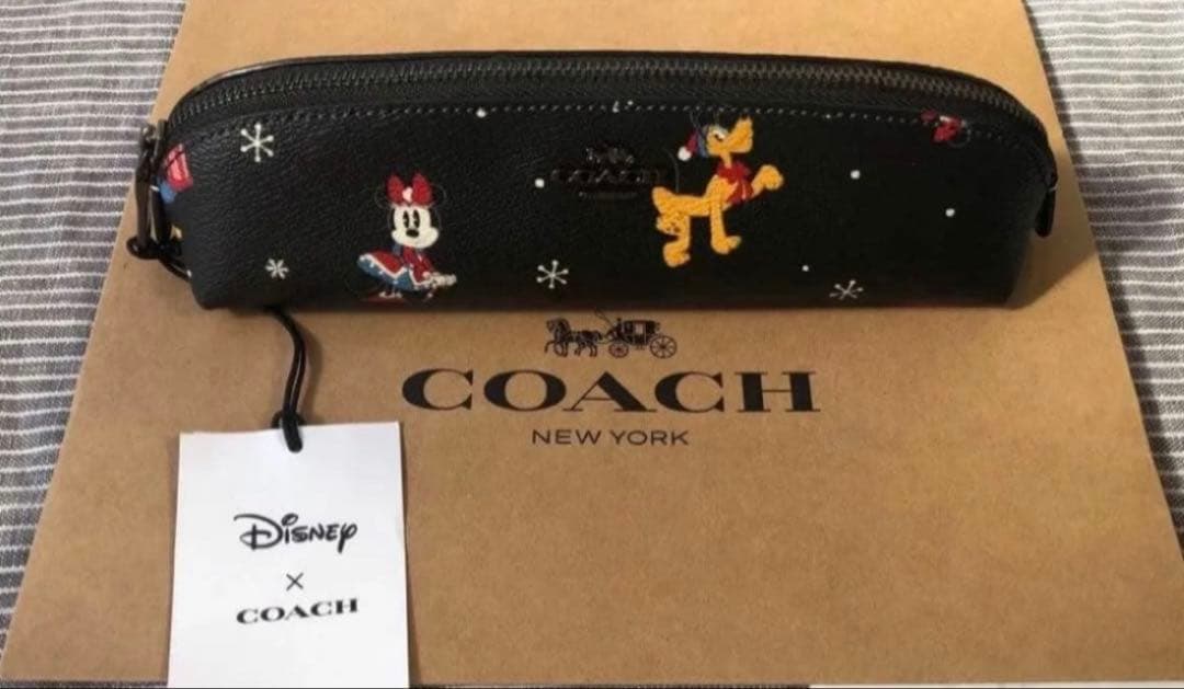 新品　コーチ　ディズニー　ミッキー　ペンケース