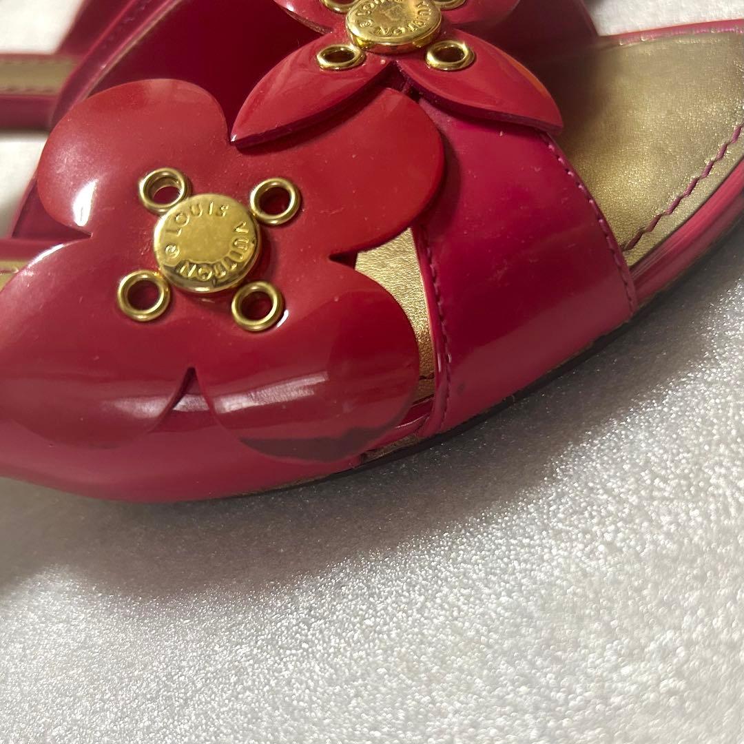 LOUIS VUITTON ピンク フラワー ミュール