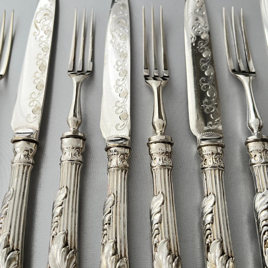 【Hamilton Laidlaw & Co 】アールヌーボー ナイフ/フォーク