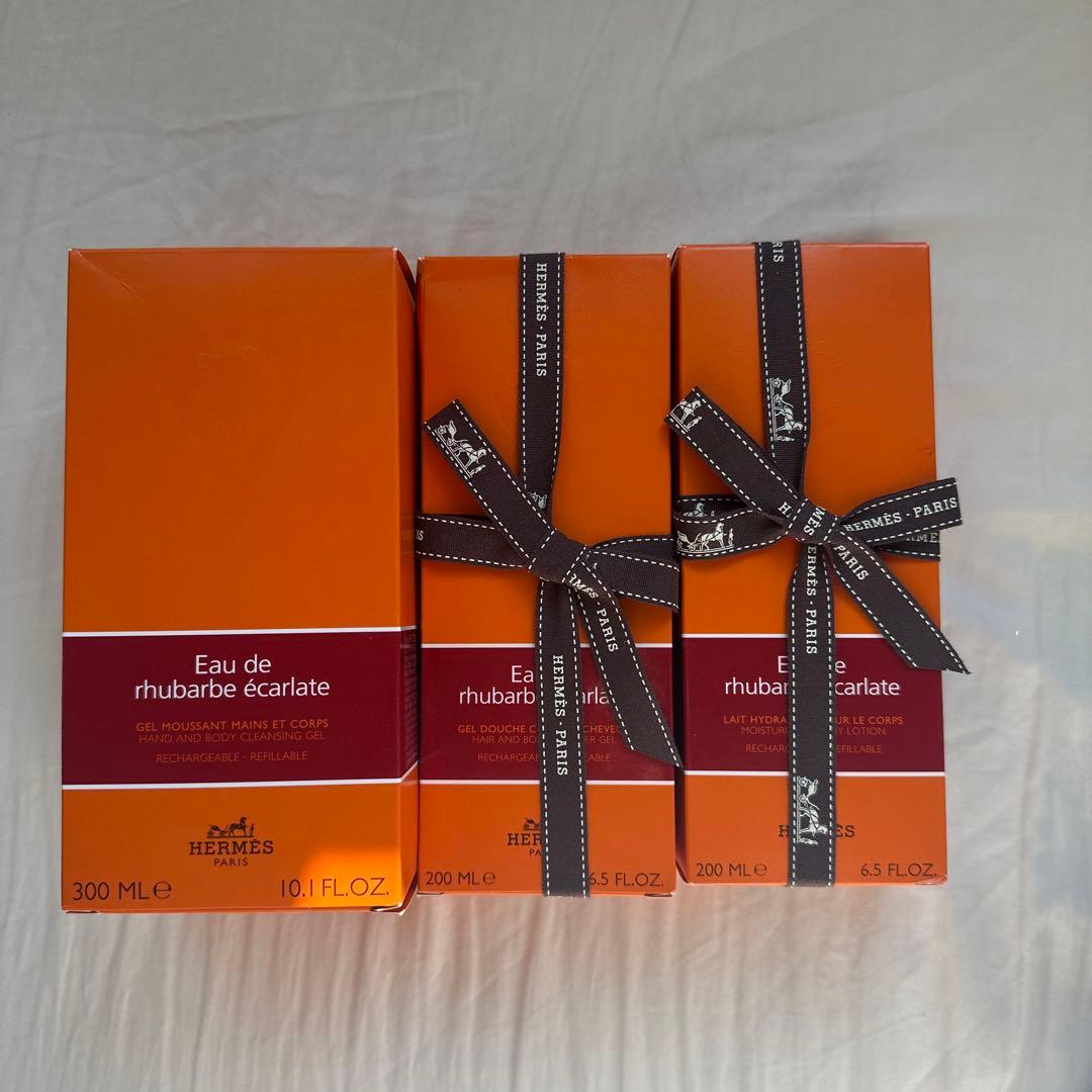 HERMÈS エルメス Eau de rhubarbe écarlate セット