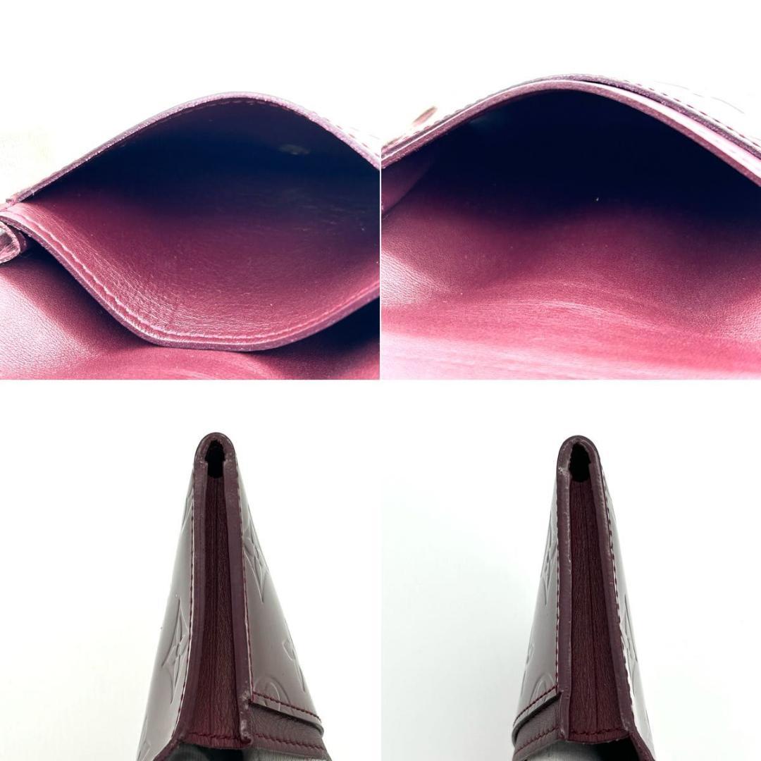 ルイヴィトン モノグラム ヴェルニ 名刺入れ カードケース ボルドー