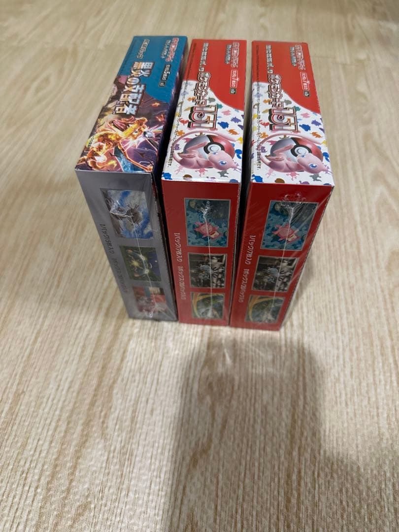 ポケモンカード151シュリンク付き2BOX 黒煙の支配者シュリンク付き1BOX