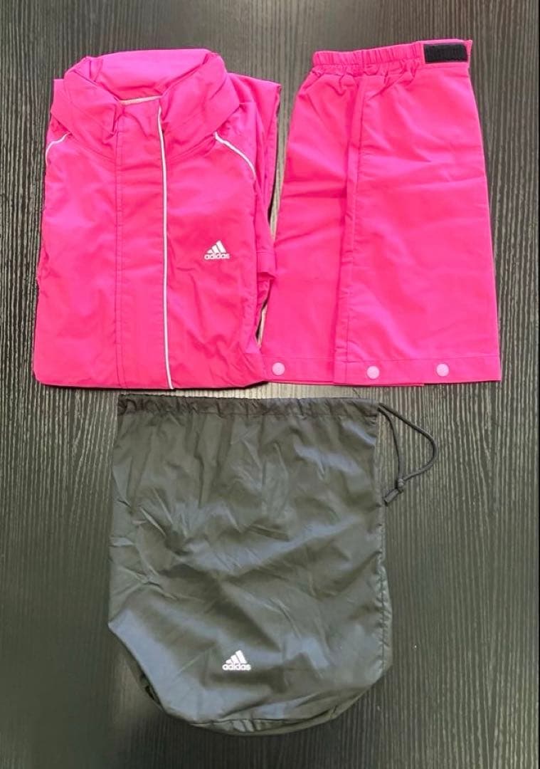 最終値下げ 新品 未使用 ピンク レディース M レインウェア アディダス 桃色