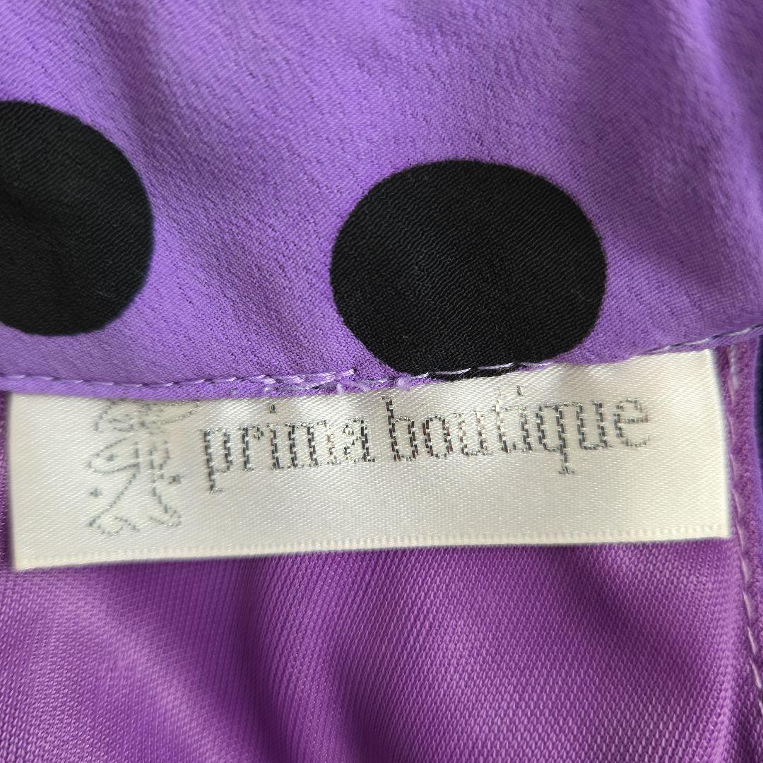 フラメンコドレス 紫と黒の水玉模様