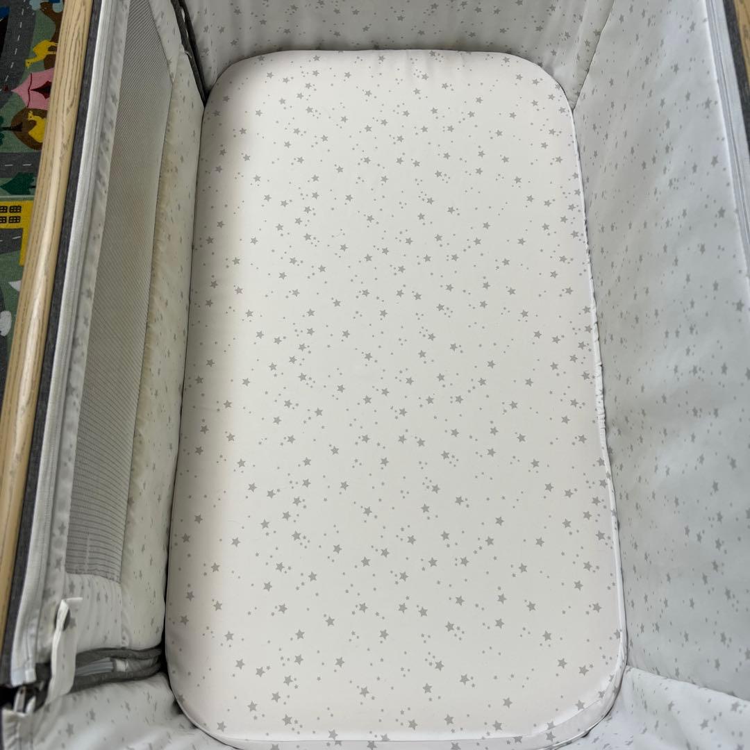 HZDMJ コンパクトベビーベッド グレー①