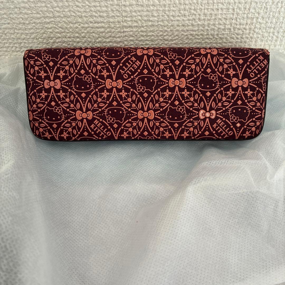 ま*り様 甲州印伝 印傳屋 ハローキティ 眼鏡ケース ピンク×黒 リボン未使用