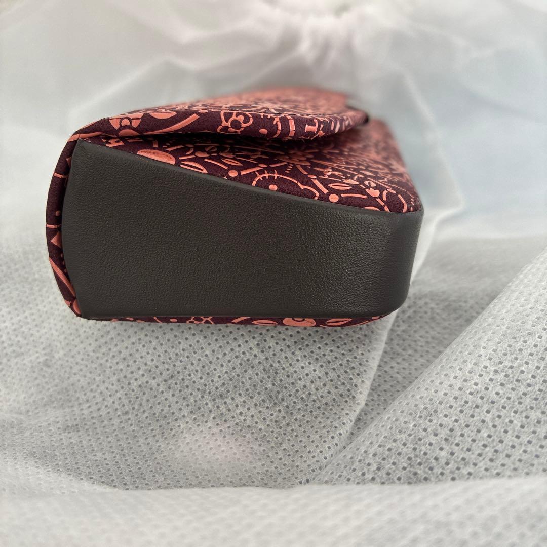 ま*り様 甲州印伝 印傳屋 ハローキティ 眼鏡ケース ピンク×黒 リボン未使用