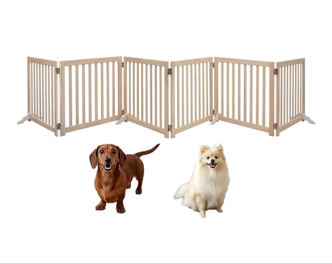 犬用 猫用 ペットフェンス ゲート サークル ゲージ ケージ 折りたたみ柵 木製