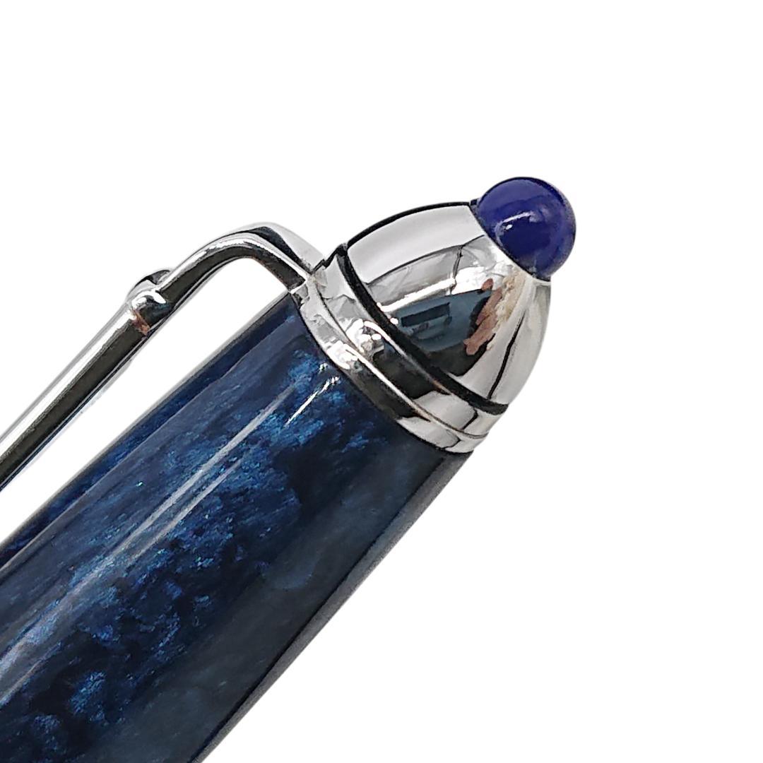 【未使用】MIKIMOTO ボールペン ブルーマーブル マーブルカラー　回転式