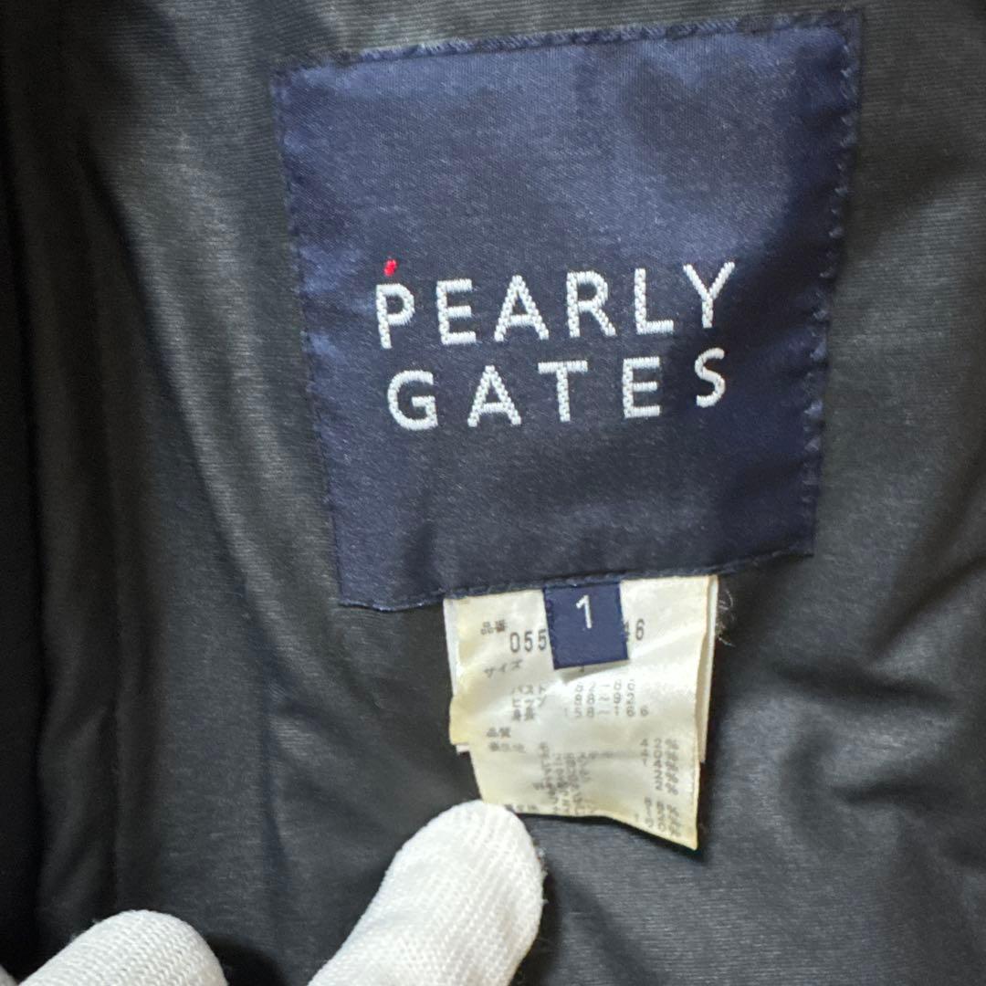 【極美品】パーリーゲイツ ダウンベスト グースダウン ドット柄 サイズ1 希少